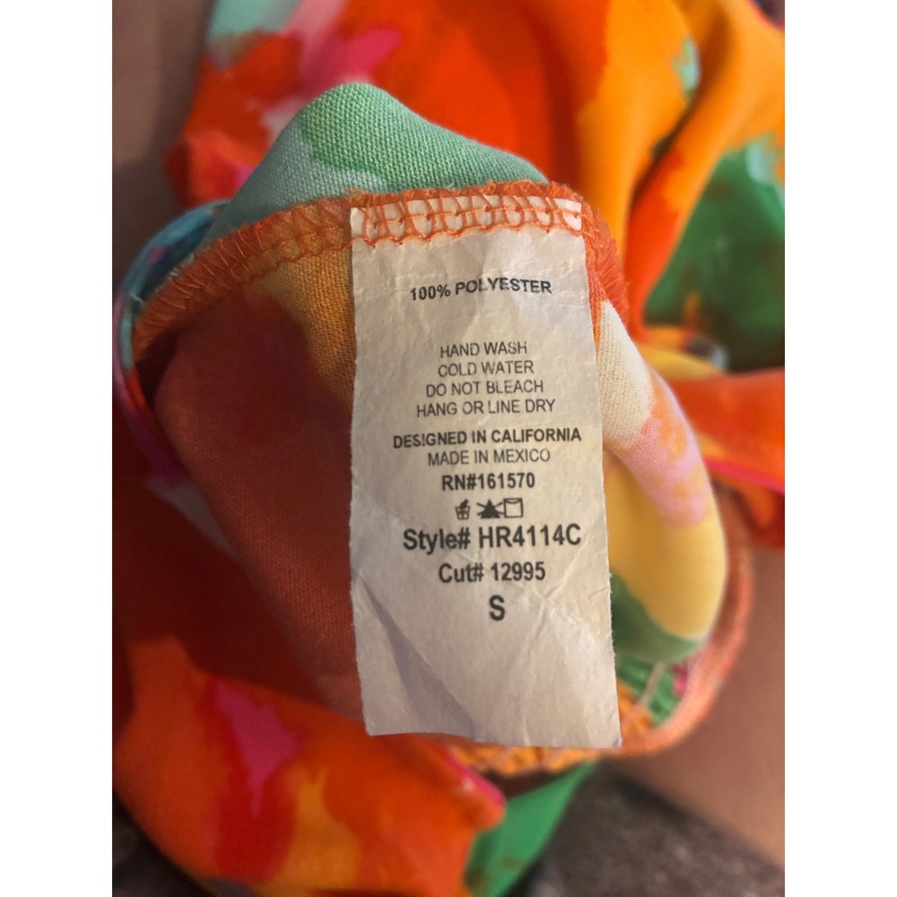 Haptics Summer Romper Retro Abstract Flutter Sleeve Smocked - Small Multicolor - Picture 7 of 11
